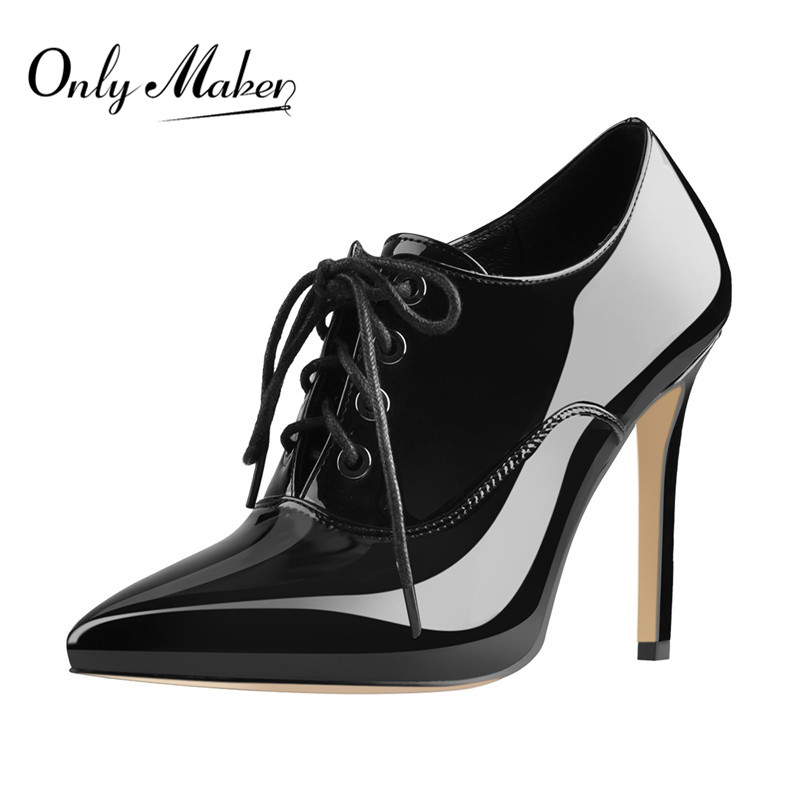 Court Heel Pointed - Onlymaker mulheres rendas até bombas de