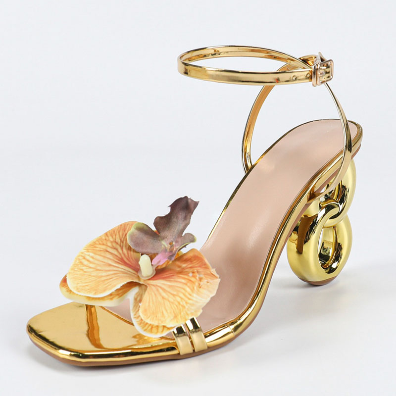 Women'S Shoes Quality - Aneikeh dourado aberto dedo do pé