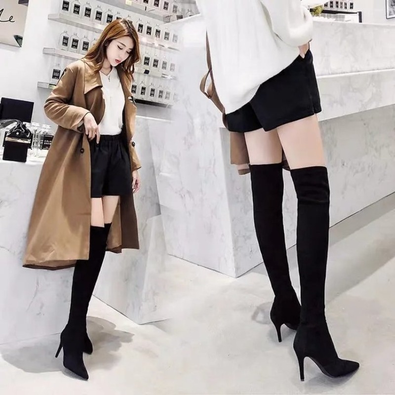 Botas femininas sensuais, acim - Sock Boot Women avaliação e preço