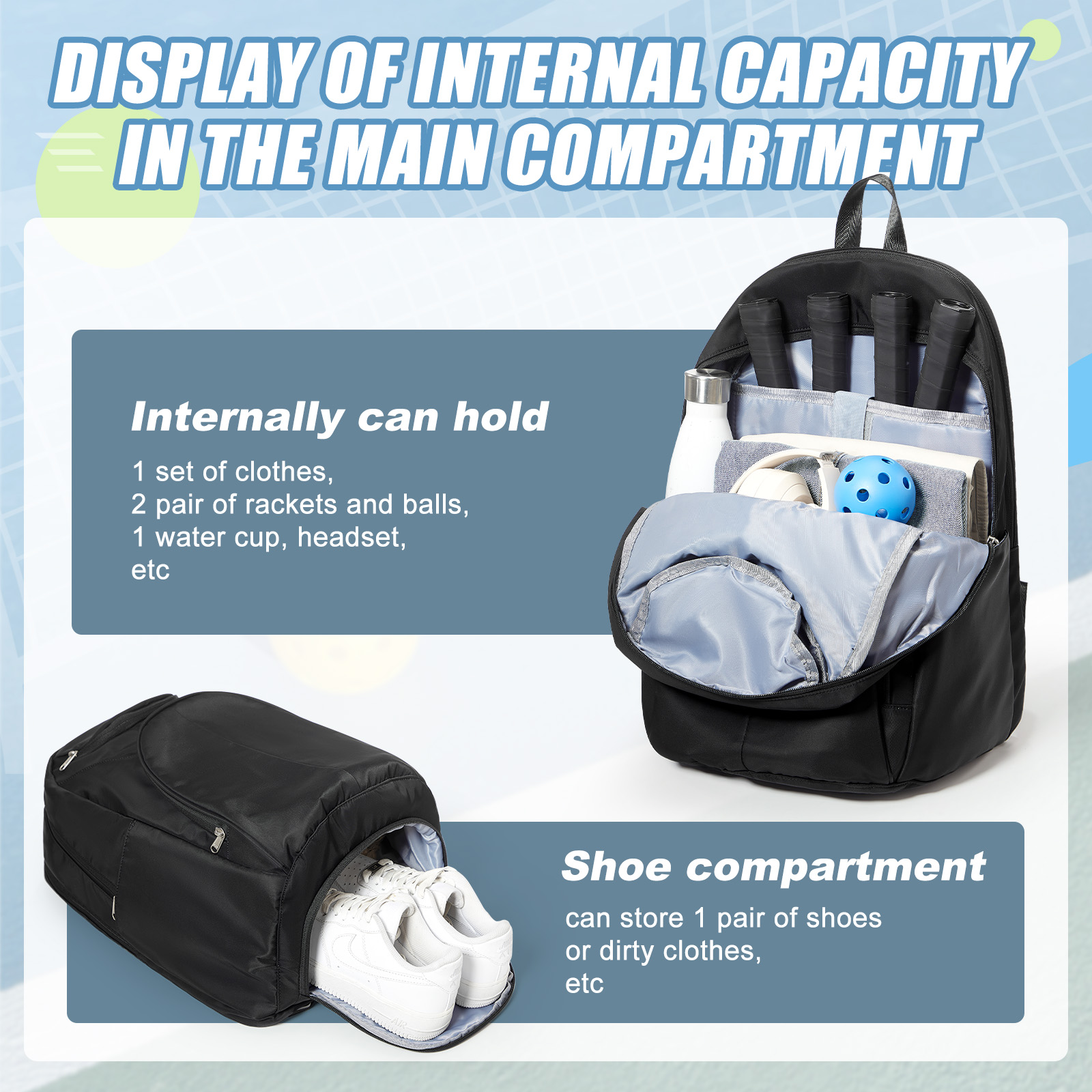 Mochila de Tênis para 2 Raquet - Women Shoes Tennis avaliação e preço
