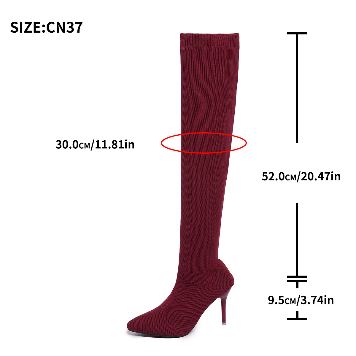 Botas de cano alto, acima do j - Sock Boot Women avaliação e preço