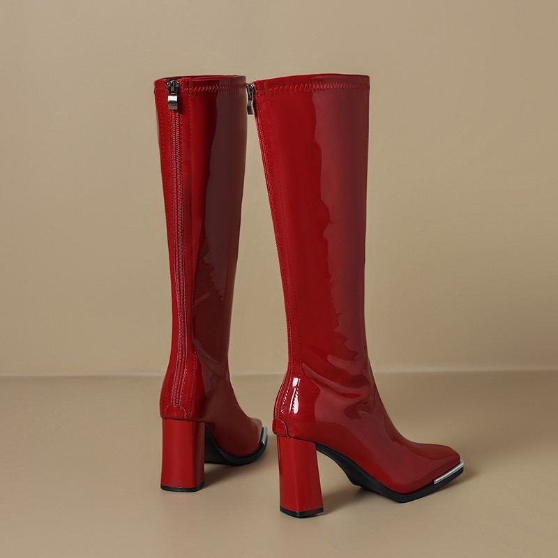 Joelho botas altas outono novo - Knee High Boots Women avaliação e preço